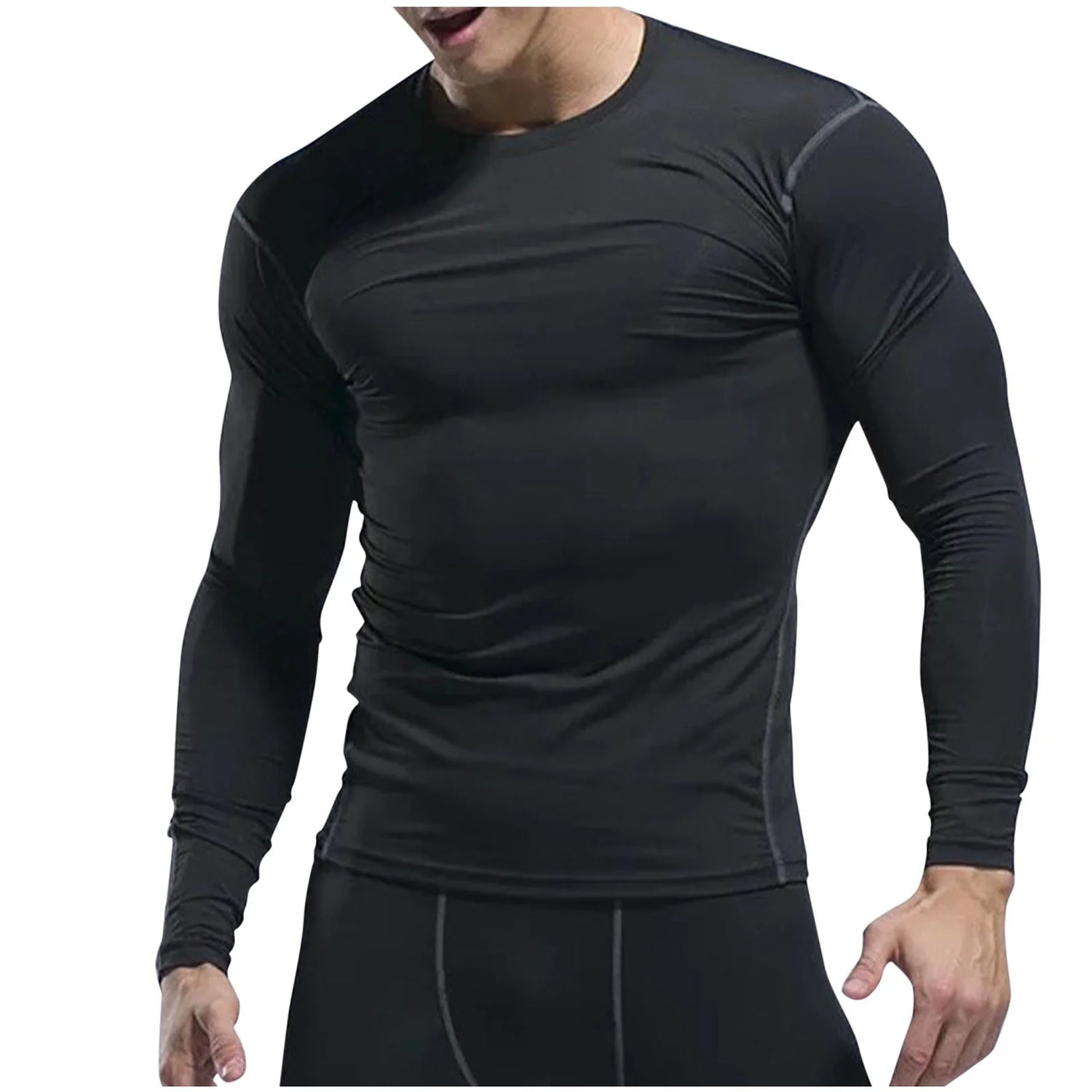 1 or 3 Pack Men'S Thermal Long Sleeve Compression Shirts, Winter Gear Sports Base Layer Top, Athletic Running T-Shirt