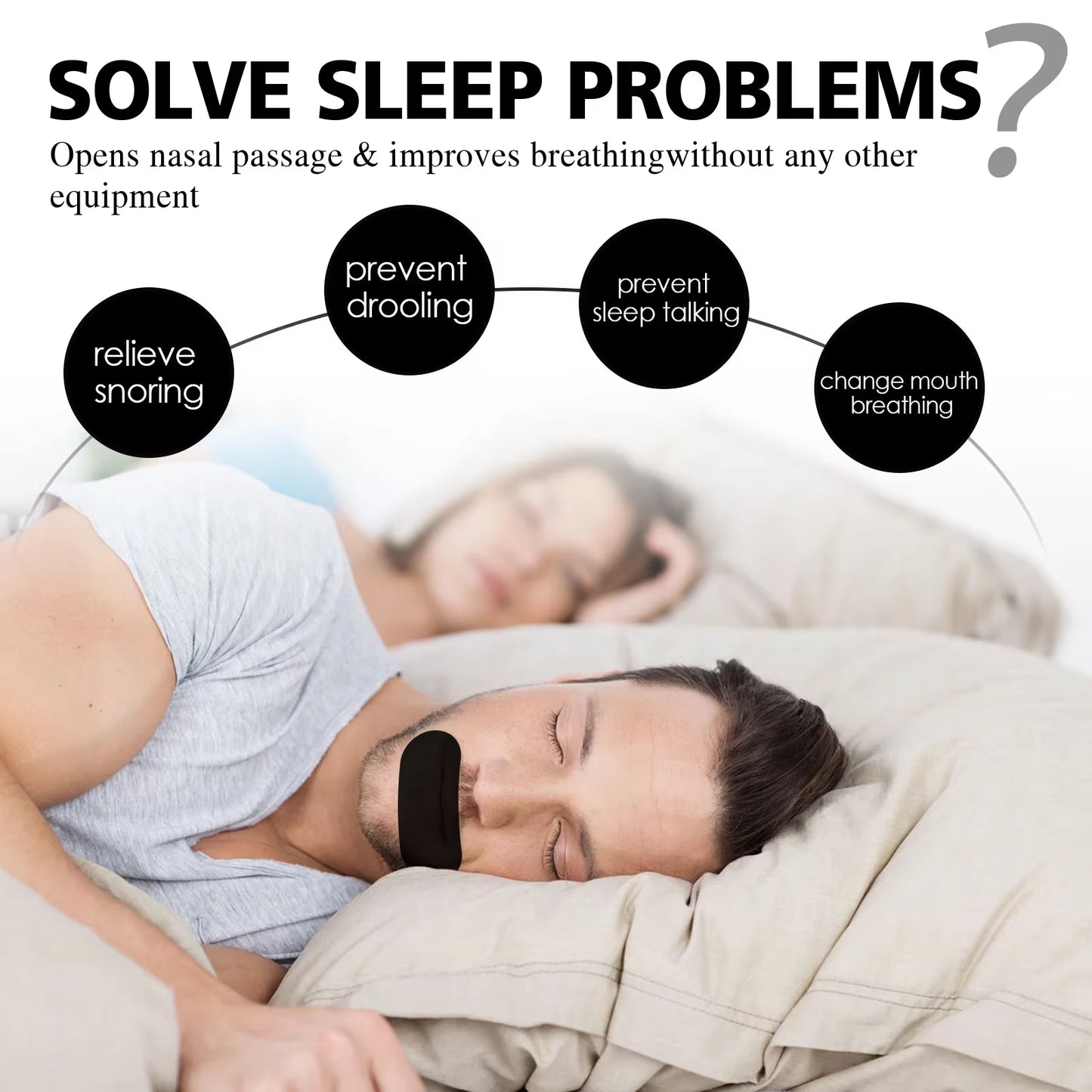 30/150Pcs Mouth Tape for Sleep anti Snoring Mouth Nose Strips Breathing Strips Reducenasal Strips Best Breathing Improved Sleep