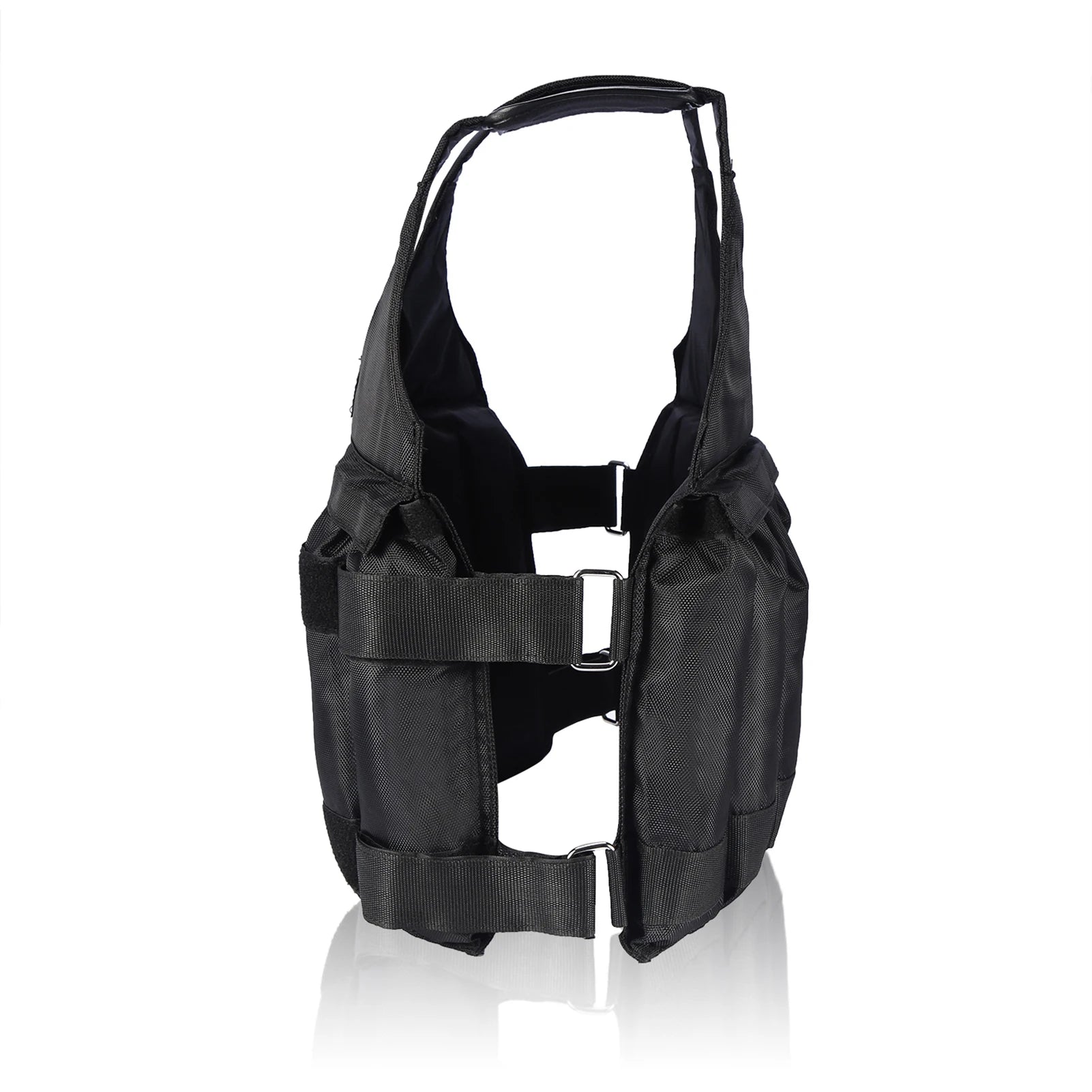Fitness Weighted Vest with 12 Pouches for Sand or Steel Plates, Made of Durable Oxford Fabric, for Weight Loss and Exercise