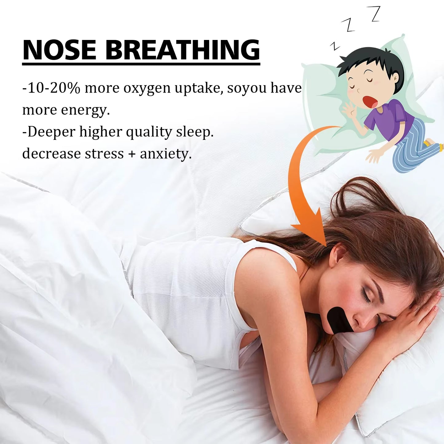 30/150Pcs Mouth Tape for Sleep anti Snoring Mouth Nose Strips Breathing Strips Reducenasal Strips Best Breathing Improved Sleep